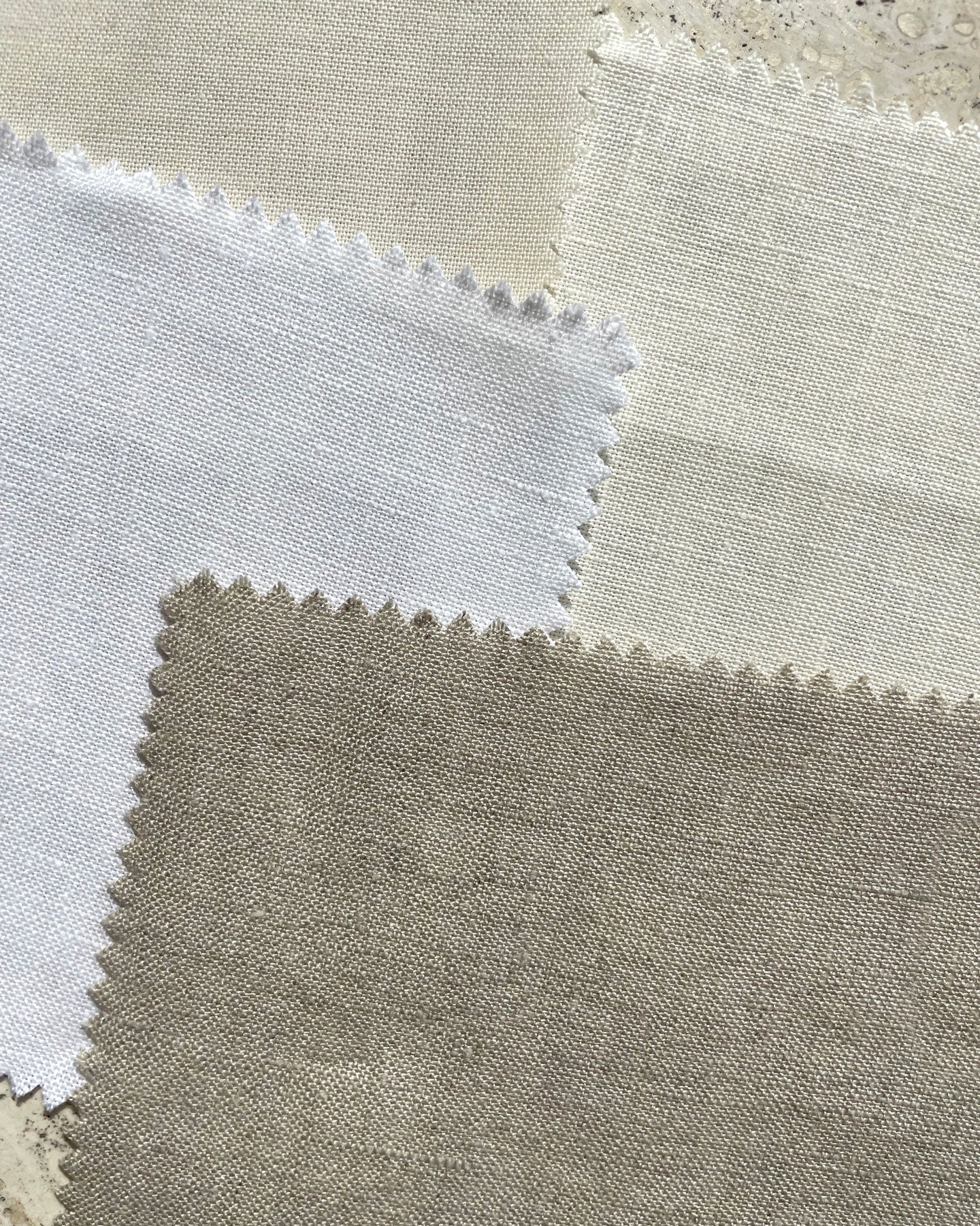 Fabric swatches close up