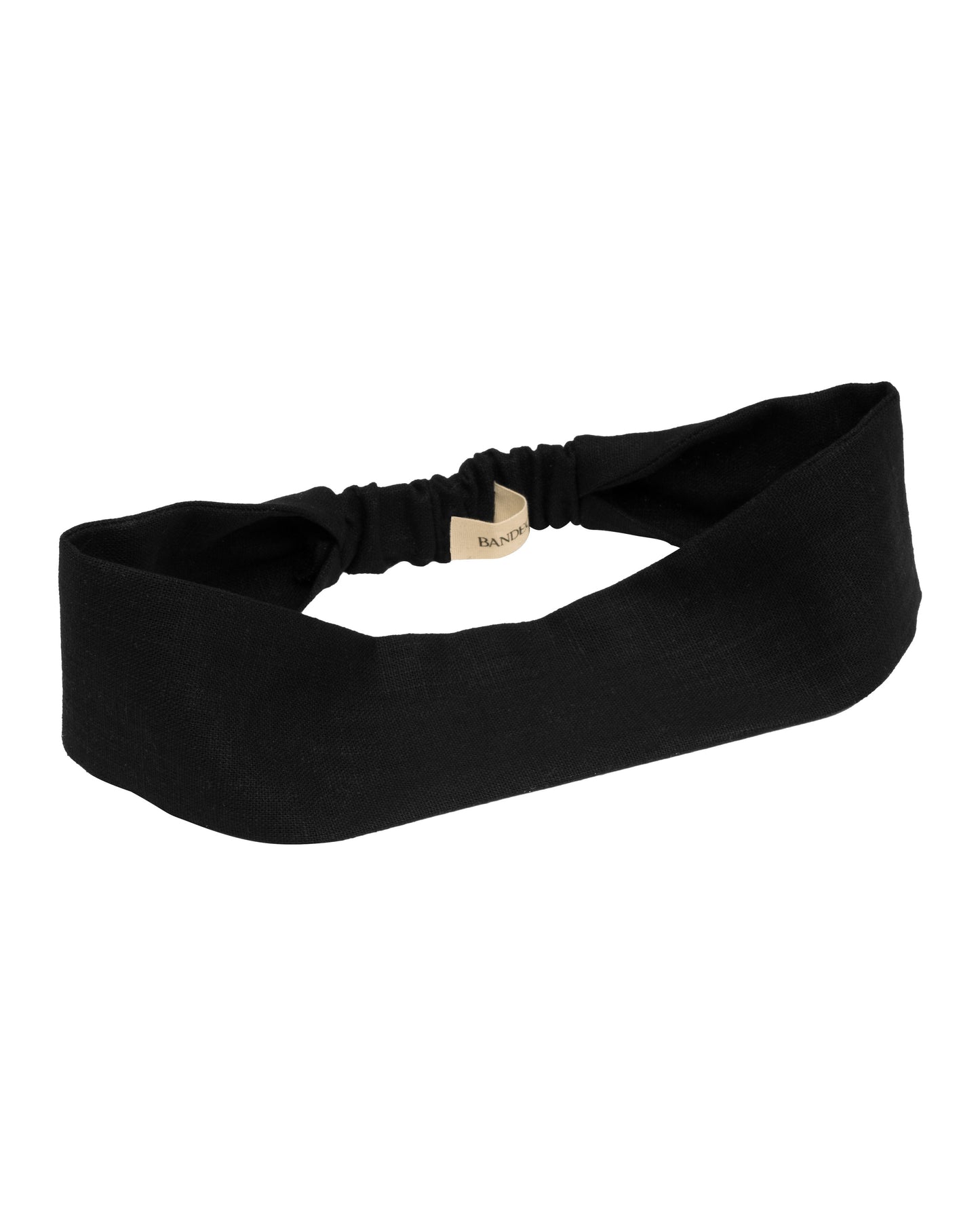 The Linen headband - black
