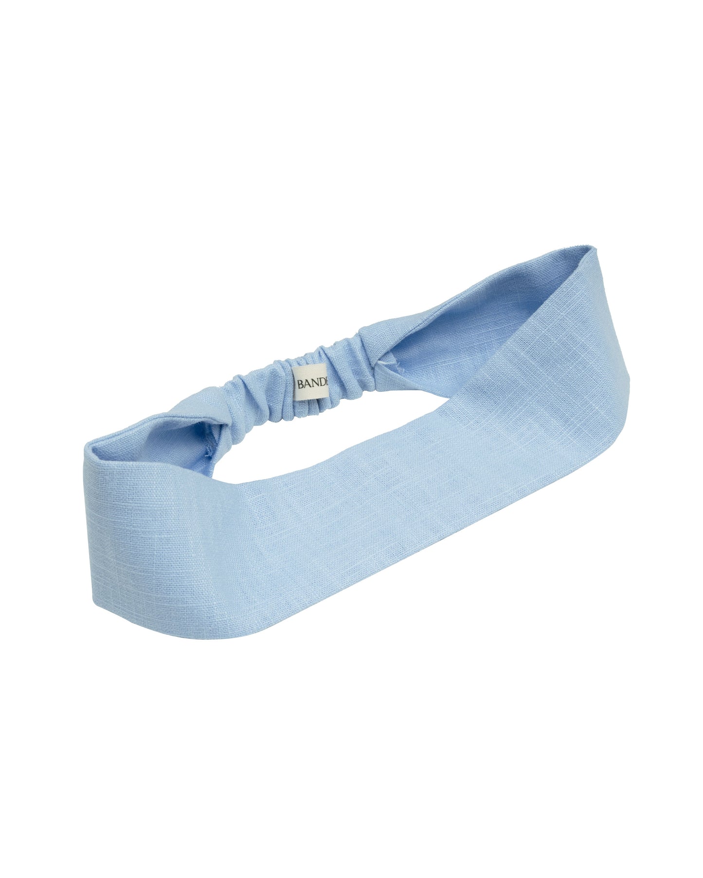 The Linen headband - ivory blue